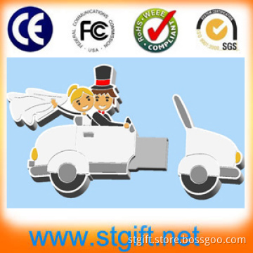 Fashionable PVC USB, Colorful USB, Wedding Cartoon USB Drive